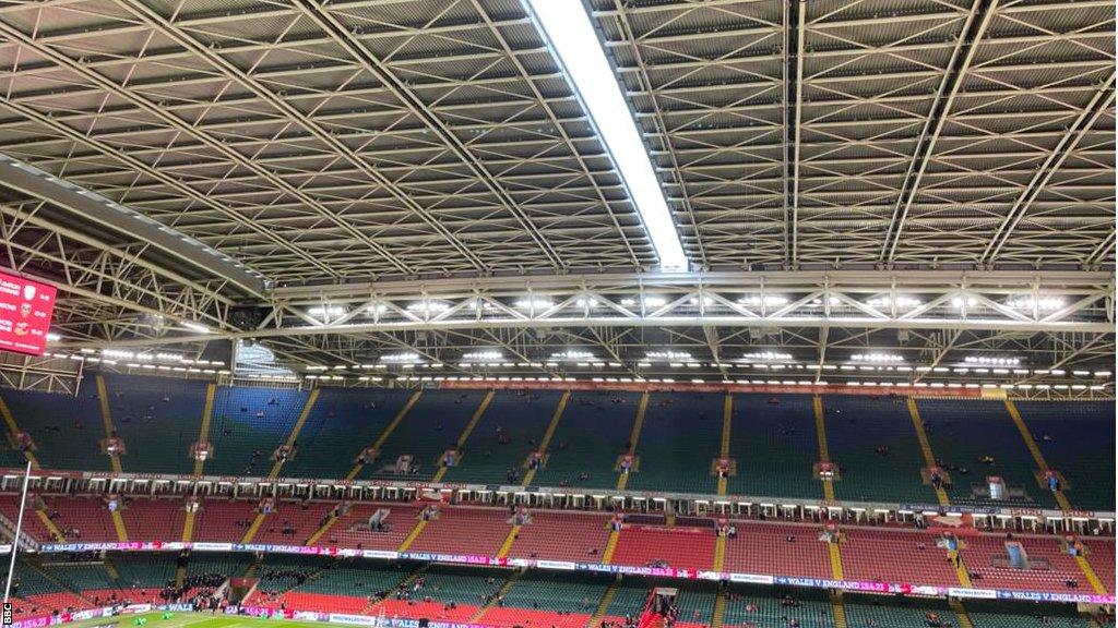 The gap in the Principality Stadium roof