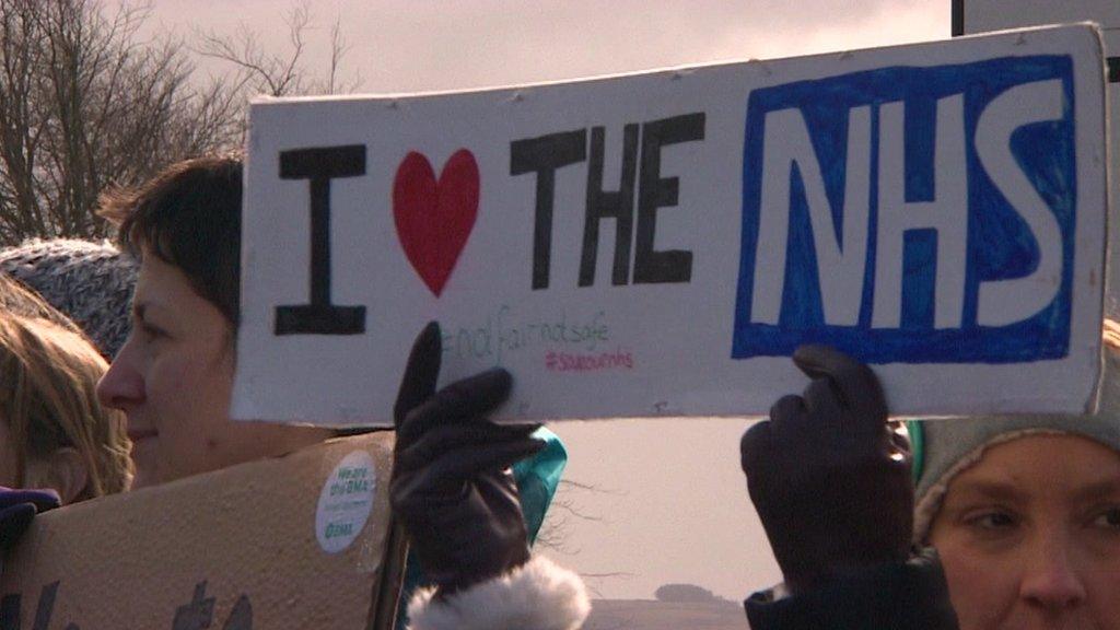 Junior doctors protesting