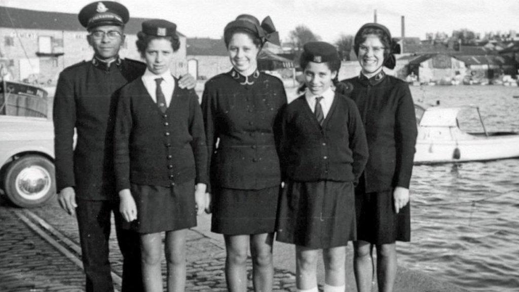 The Sinson family in Salvation Army uniform in 1971