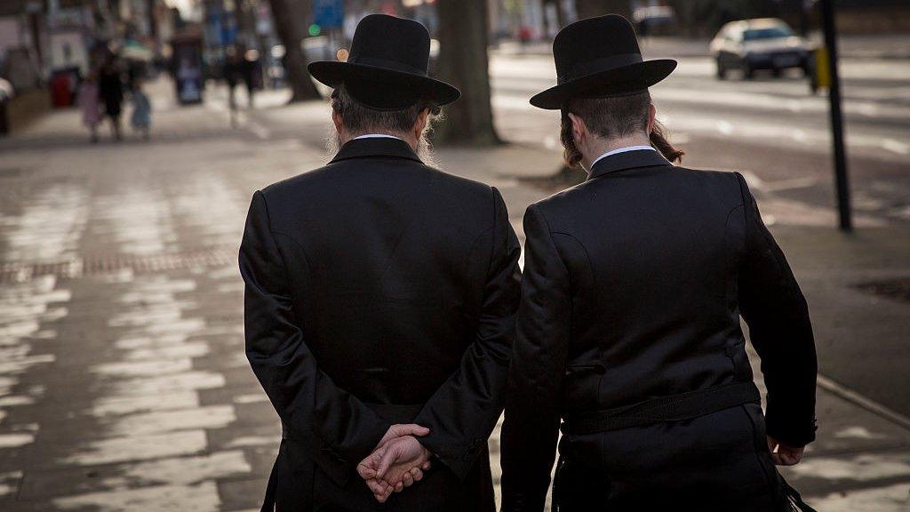 Ultra-Orthdox men in hats, Stamford Hill (File photo)