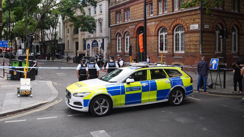 Police car at crime scene