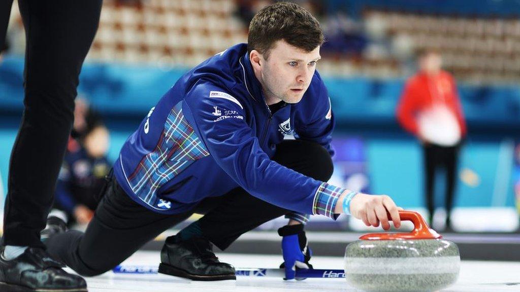 Bruce Mouat on the ice in Gangneung