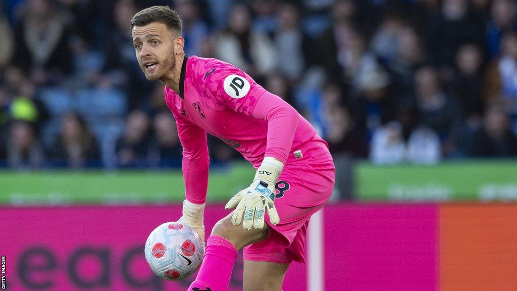 Angus Gunn in action for Norwich City