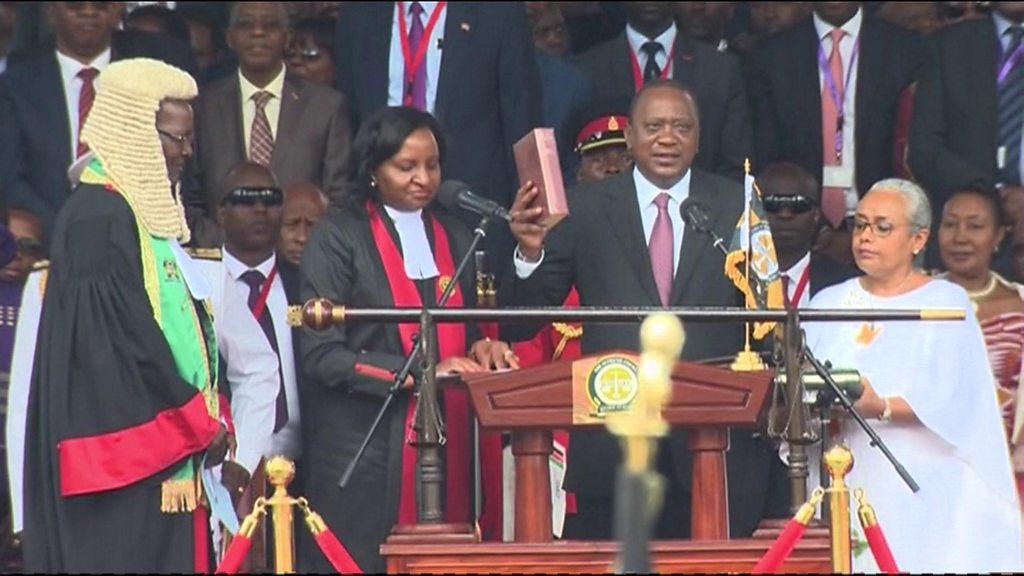 Uhuru Kenyatta is sworn in