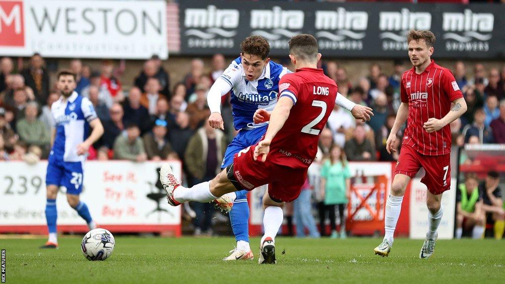 Elkan Baggott strikes to score for Bristol Rovers