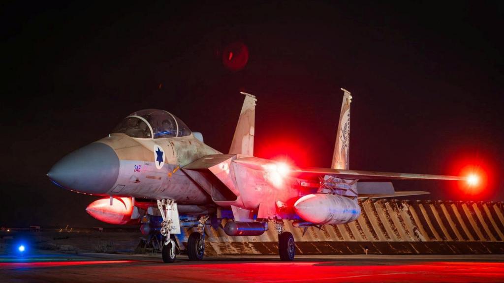 Israeli Air Force F-15 Eagle is pictured at an air base