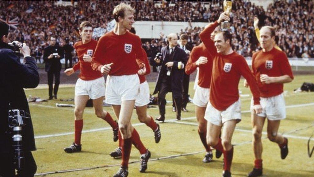 England celebrate winning the 1966 World Cup