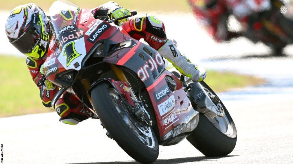 Alvaro Bautista recorded the fifth hat-trick of his World Superbike career