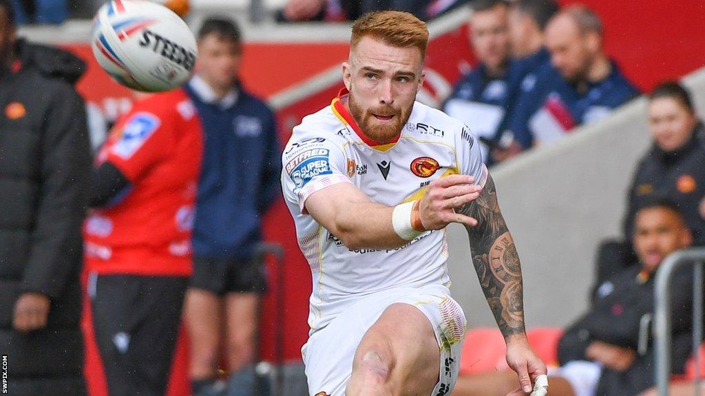 Adam Keighran in action for Catalans Dragons