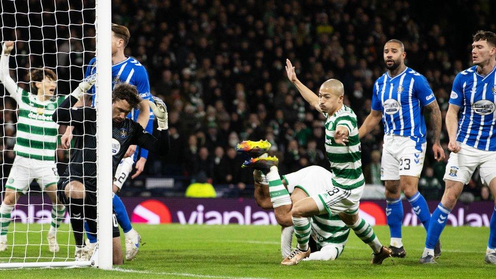 Celtic defeat Kilmarnock in the semi-finals last season on their way to retaining the trophy