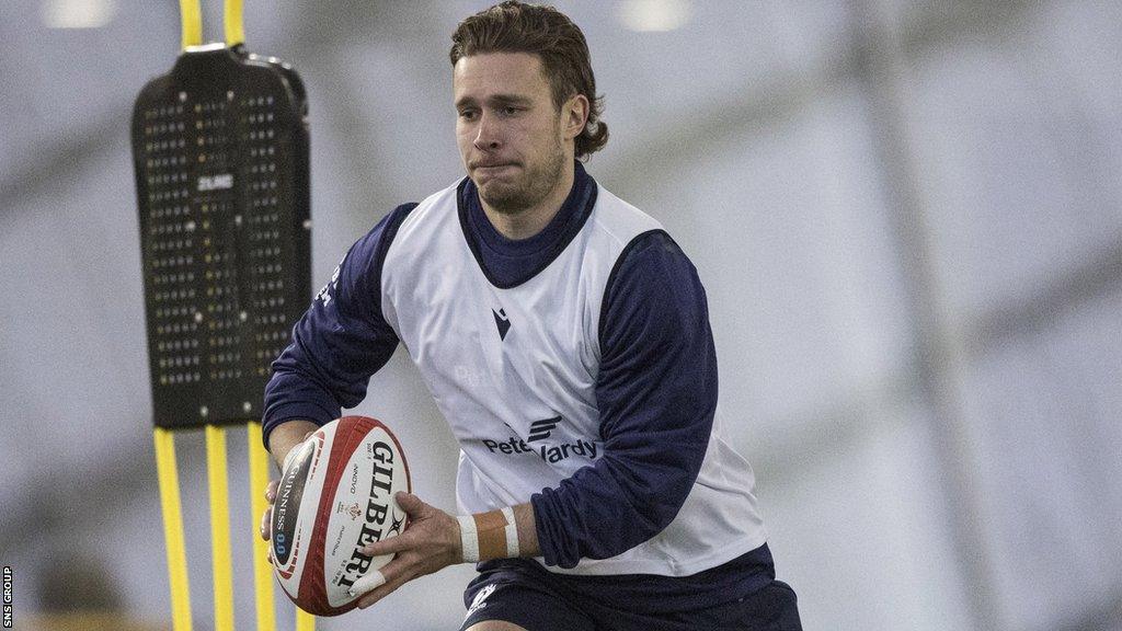 Kyle Rowe training with Scotland