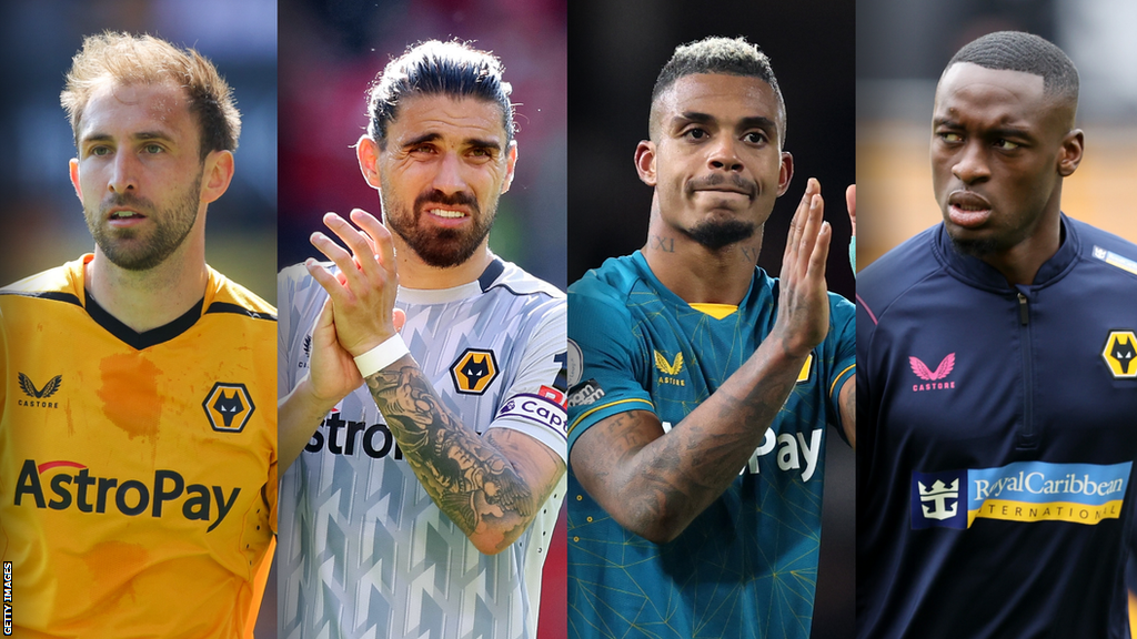 Craig Dawson, Ruben Neves, Mario Lemina and Toti Gomes