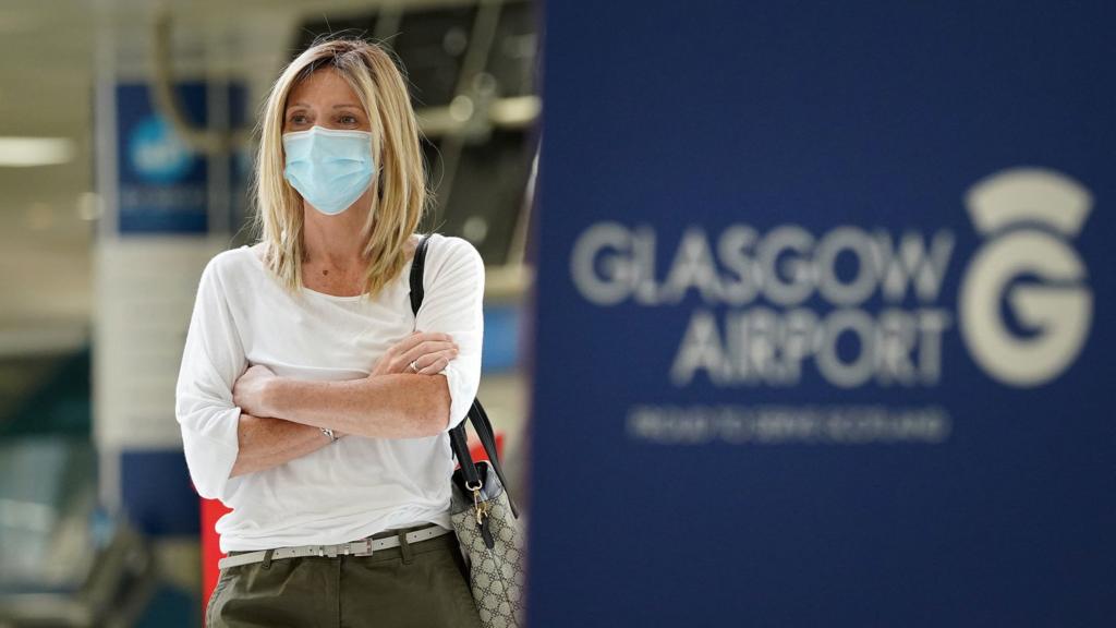 Woman at Glasgow airport