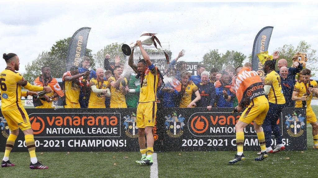 Sutton United players celebrate