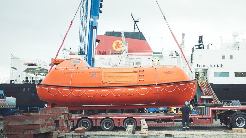 lifeboat on low loader