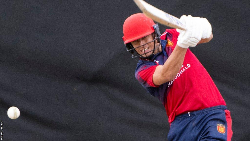 Nick Greenwood batting for Jersey