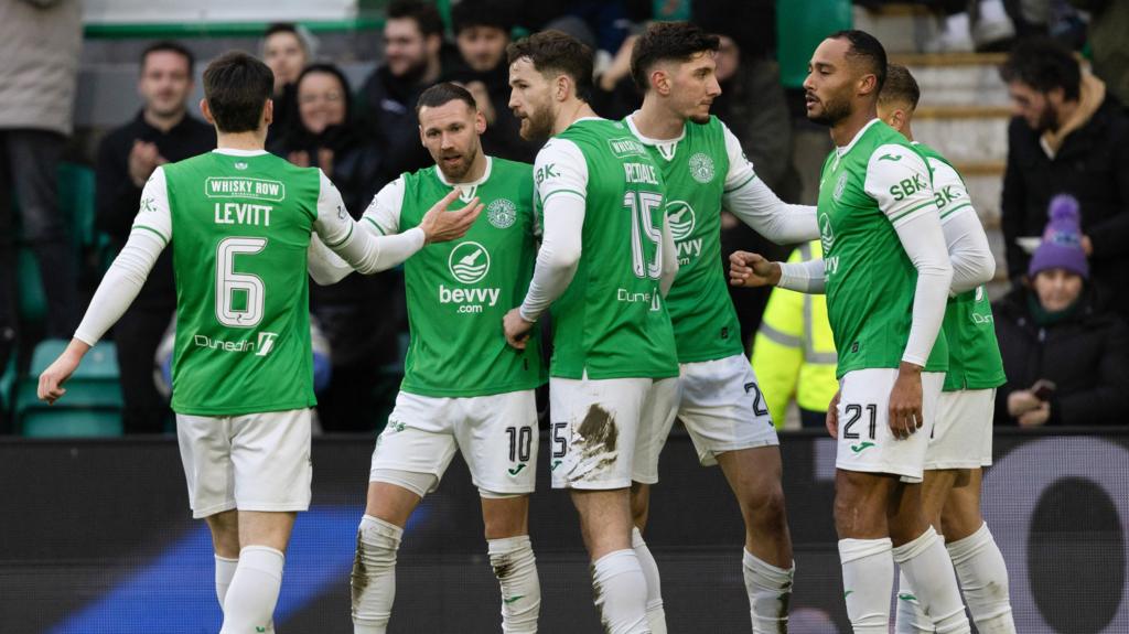 Hibs celebrate