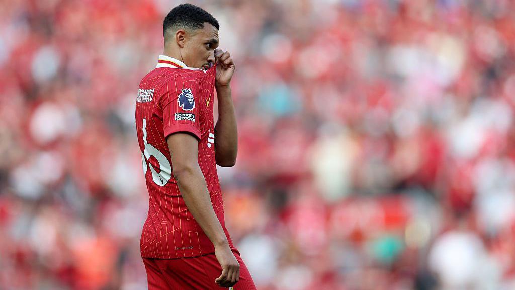 Trent Alexander-Arnold during Liverpool's Premier League match against Arsenal at Anfield.