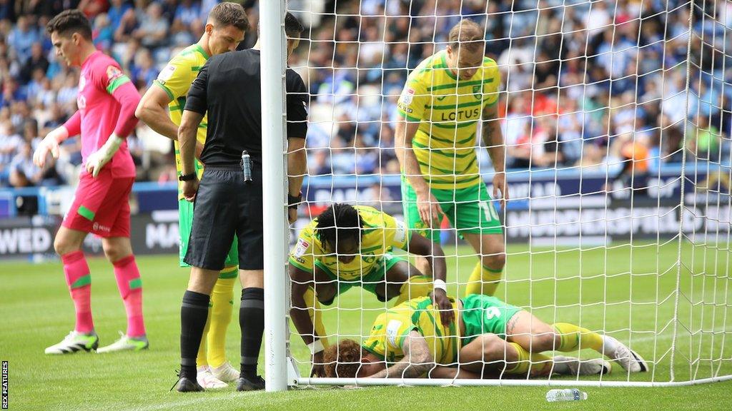 Josh Sargent was injured against Huddersfield