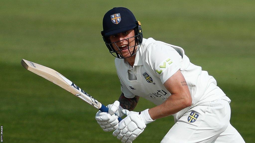 Brydon Carse in action for Durham