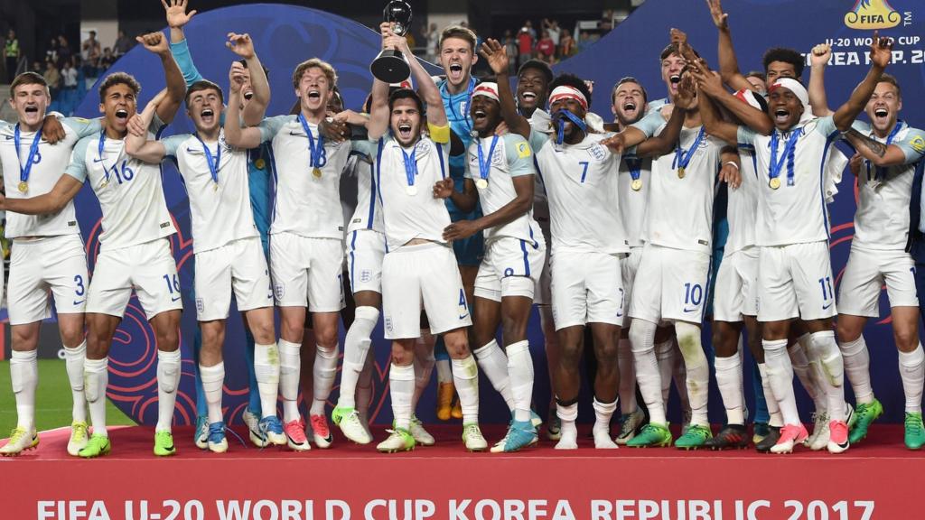 England's players celebrate