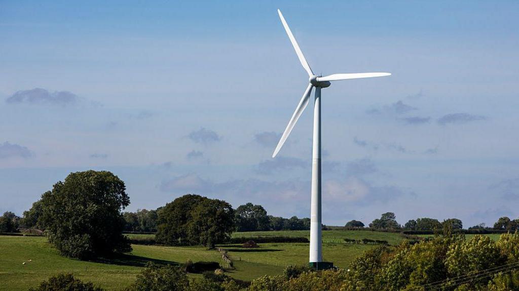 A wind turbine in St Briavels, Gloucestershire