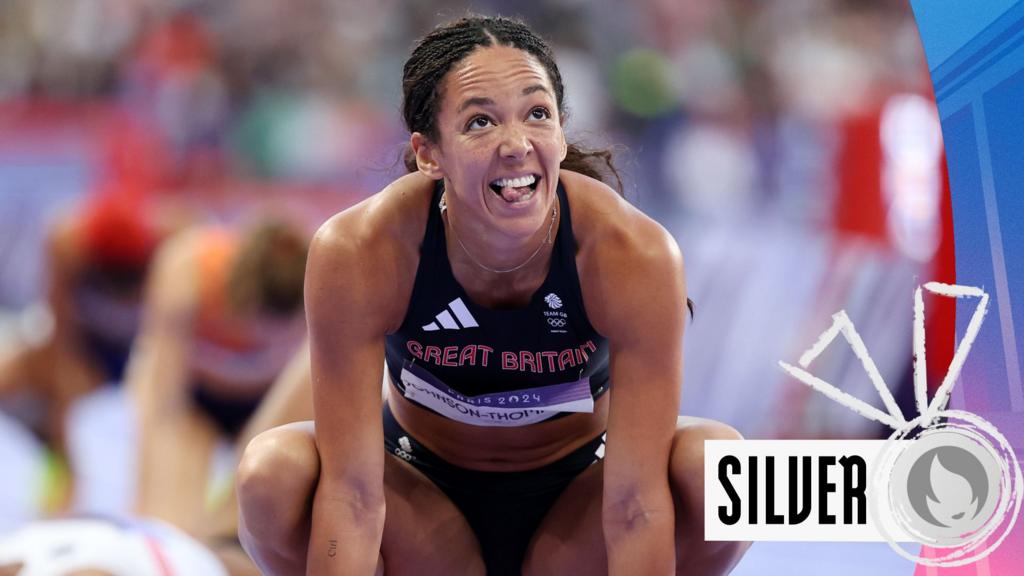 Olympics athletics video Katarina JohnsonThompson wins heptathlon