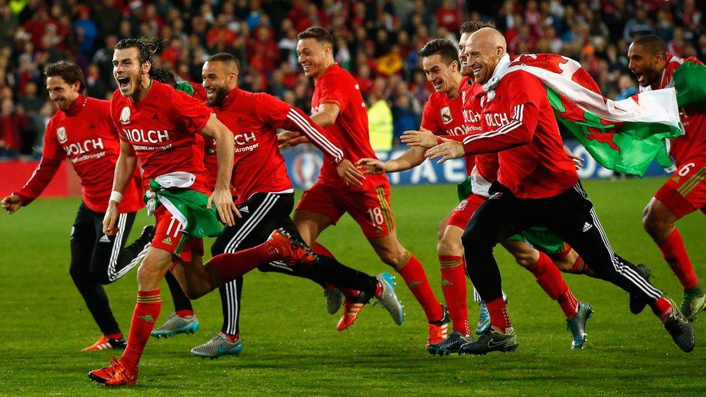 Wales team celebrate