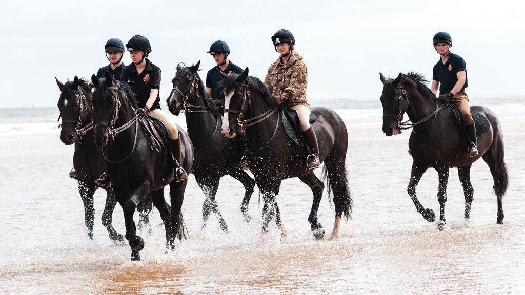 Household Cavalry on Holkham Beach