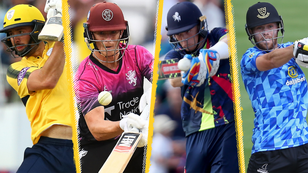 Left to right: James Vince, Tom Abell, Sam Billings and Phil Salt