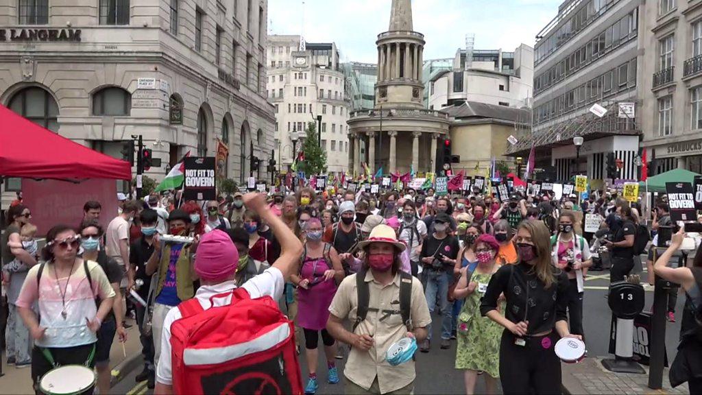 Demonstrations in central London