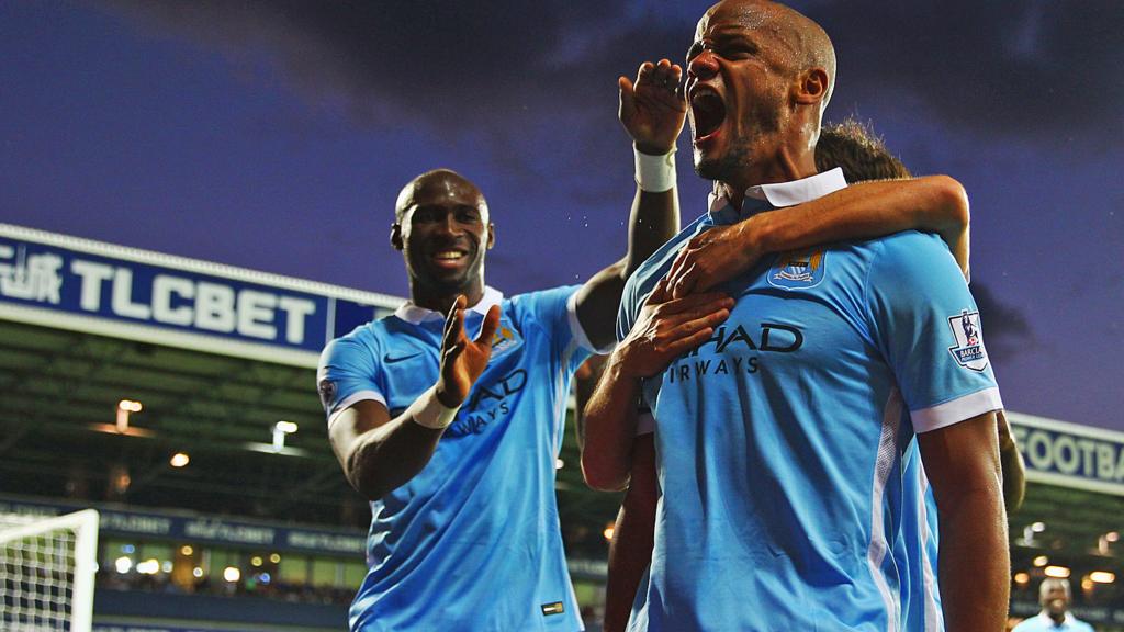 Vincent Kompany celebrates