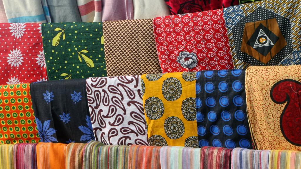 Fabric in a market