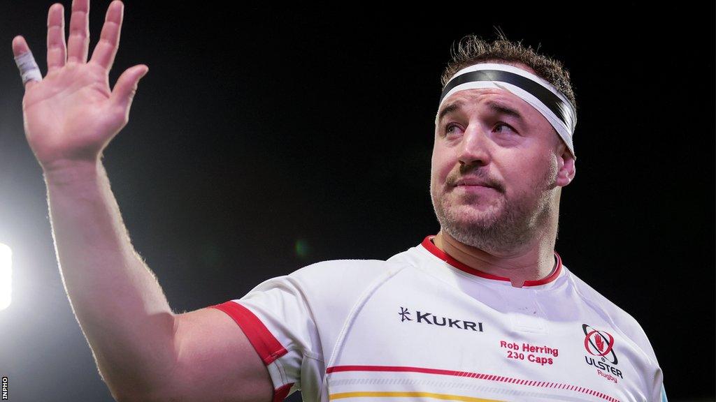 Rob Herring acknowledges applause at Kingspan Stadium on Friday night