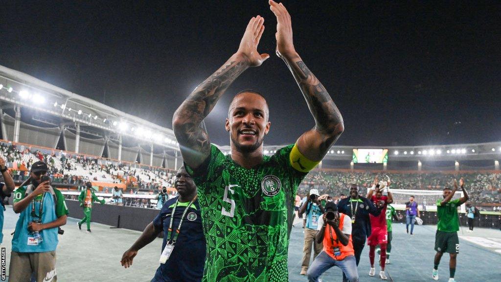 William Troost-Ekong after the Afcon football match between Nigeria and Angola