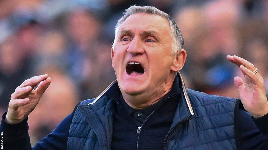 Tony Mowbray shouts