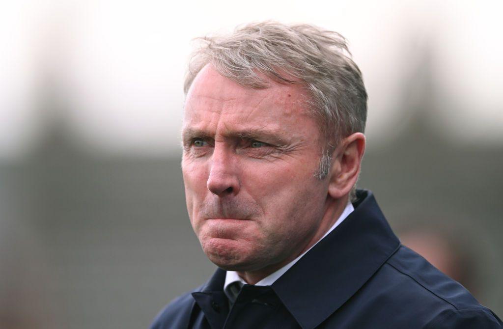 Manager Paul Simpson watching Carlisle in action