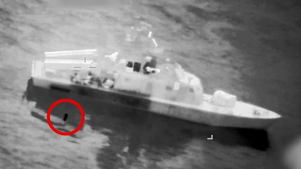 Iranian ship about to be hit by US missile, in footage released by US Centcom