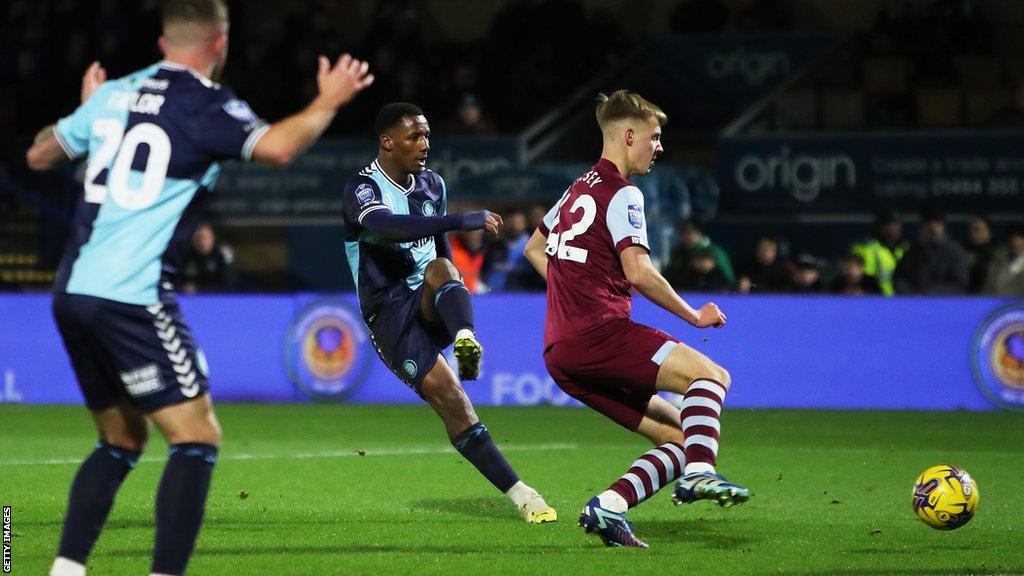 Newcomer Richard Kone puts Wycombe 2-0 ahead against West Ham U21s