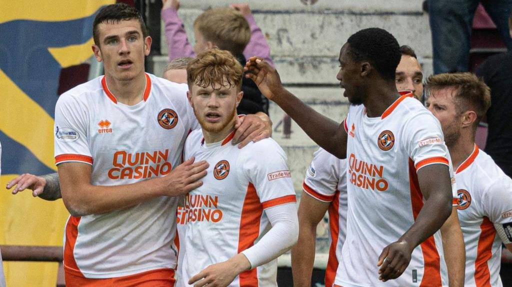 Ross Graham scores for Dundee United at Hearts