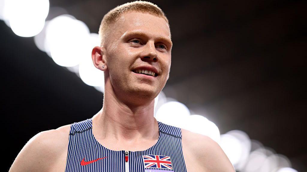 Ben Pattison smiles before competing at the World Athletics Championships