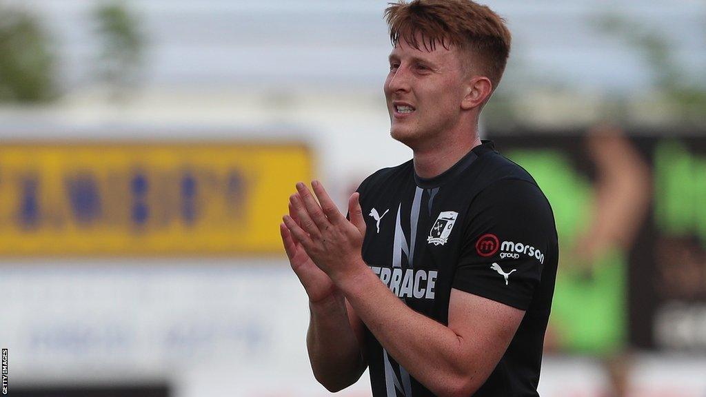 Ged Garner in action for Barrow