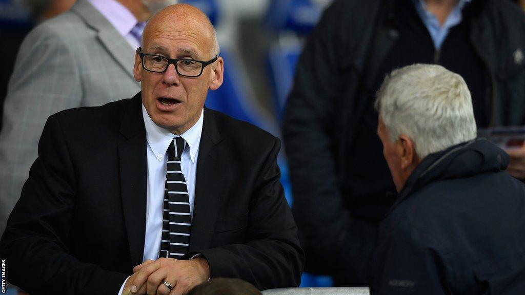 Mel Morris watching Derby in 2016 when still chairman of the club