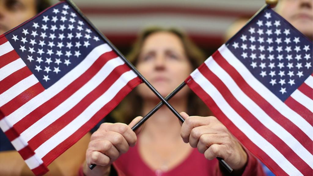 Two US flags