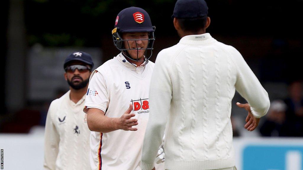 Tom Westley celebrates victory for Essex