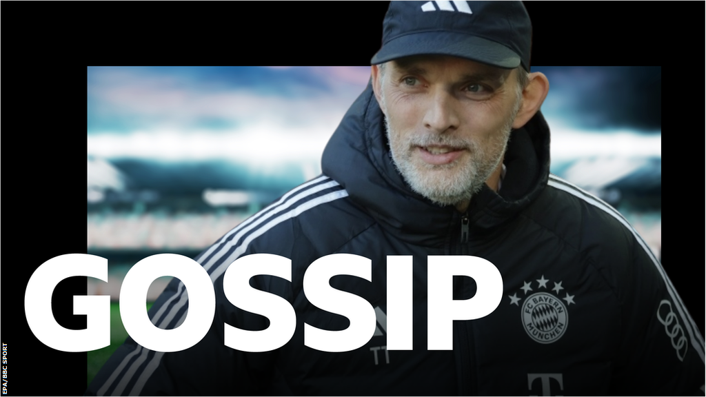 Thomas Tuchel and the BBC Sport Gossip logo