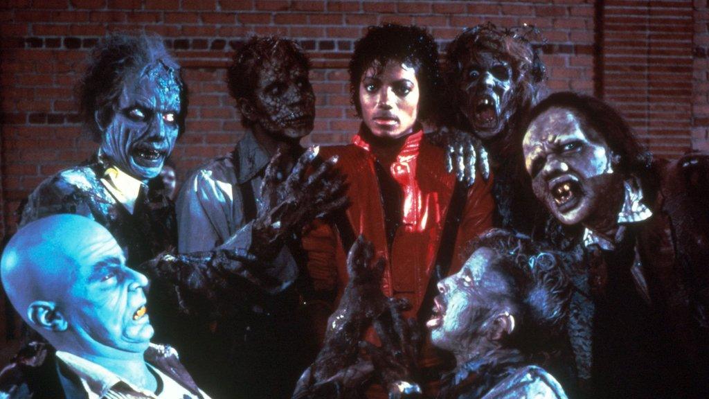 Michael Jackson in the video for Thriller