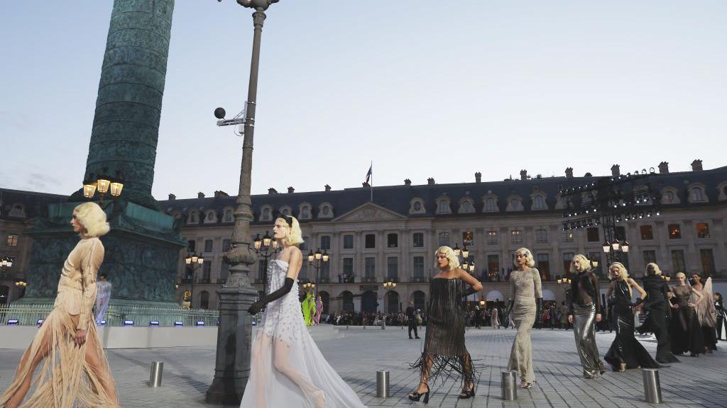 Models walking at Vogue World in Paris 