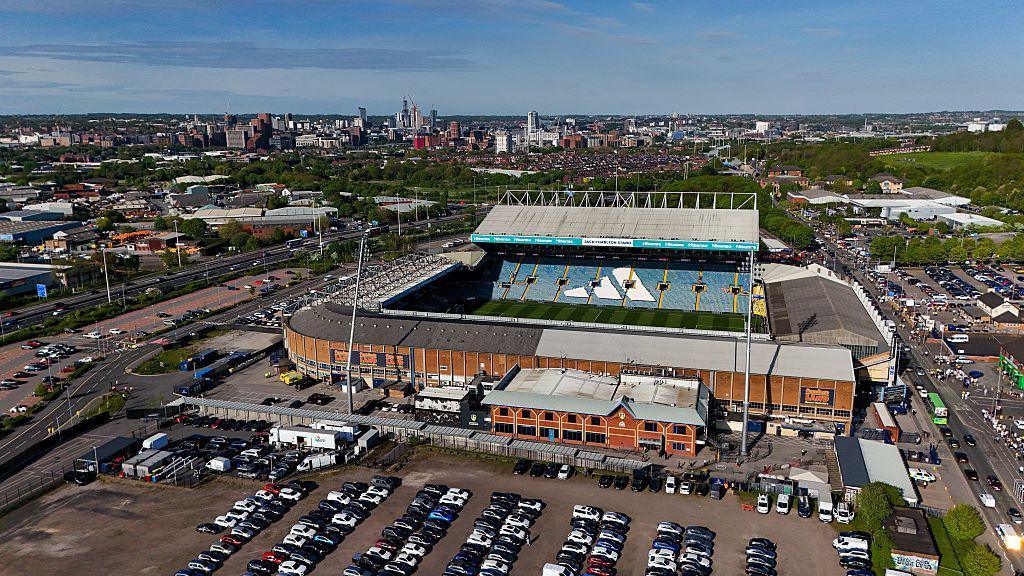 A general aerial view of Elland Road