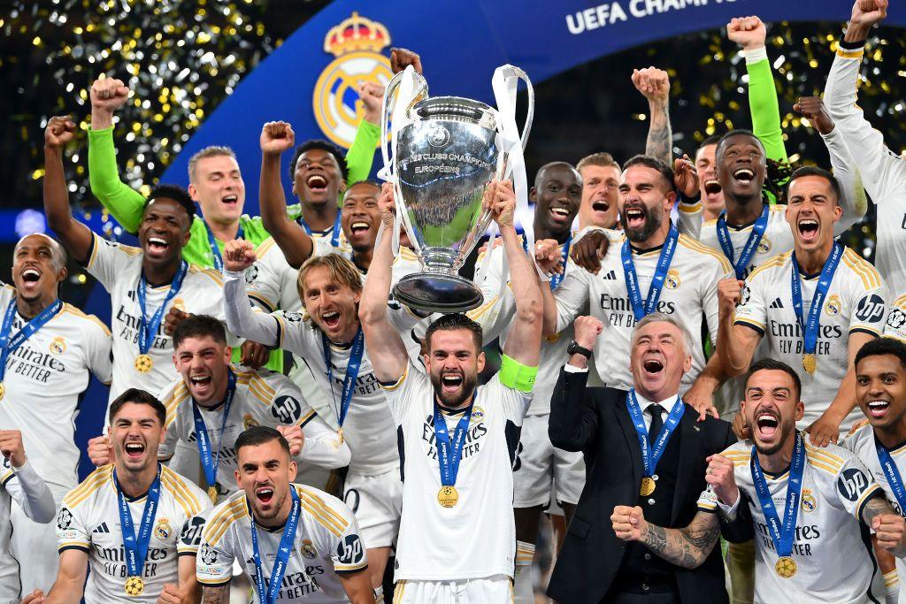 Real Madrid after winning the Champions League in 2024